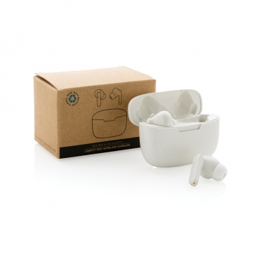 Logo trade promotional items image of: RCS recycled plastic Liberty Pro wireless earbuds