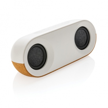 Logo trade promotional gift photo of: Oregon RCS recycled plastic and cork 10W speaker
