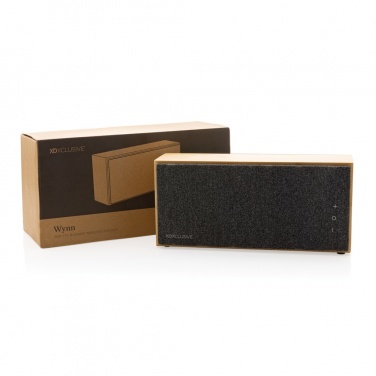 Logotrade promotional giveaway image of: Wynn 20W bamboo wireless speaker