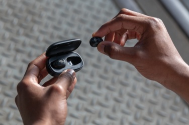 Logo trade promotional merchandise picture of: Urban Vitamin Palm Springs RCS rplastic ENC earbuds