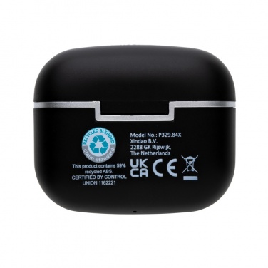 Logo trade promotional merchandise photo of: RCS recycled plastic Swiss Peak TWS earbuds 2.0