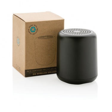 Logo trade advertising product photo of: RCS certified recycled plastic 5W Wireless speaker