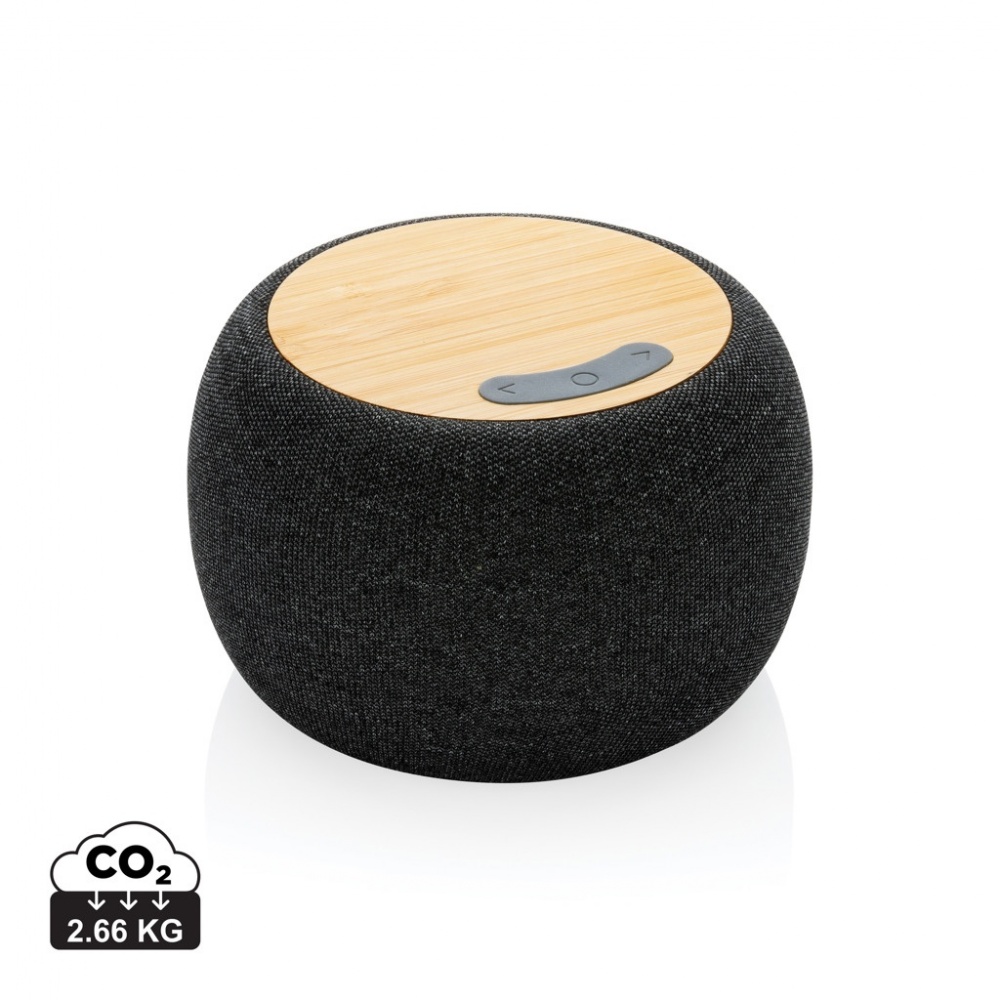 Logo trade promotional merchandise picture of: RCS Rplastic/PET and bamboo 5W speaker