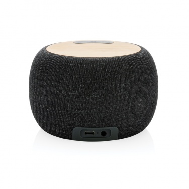 Logo trade promotional giveaways picture of: RCS Rplastic/PET and bamboo 5W speaker