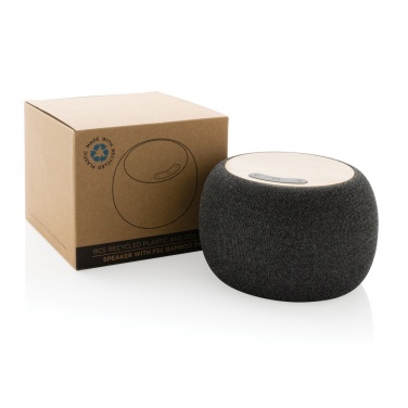 Logo trade corporate gift photo of: RCS Rplastic/PET and bamboo 5W speaker