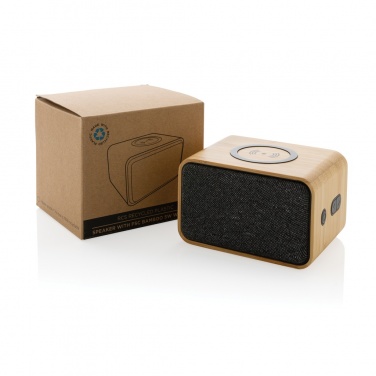 Logo trade promotional product photo of: RCS Rplastic 3W speaker with bamboo 5W wireless