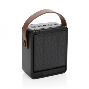 Logo trade promotional merchandise image of: Skywave RCS recycled plastic solar speaker 12W