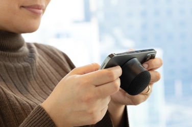 Logo trade promotional gifts picture of: Magtune RCS recycled plastic magnetic 5W speaker