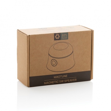Logo trade promotional gifts image of: Magtune RCS recycled plastic magnetic 5W speaker