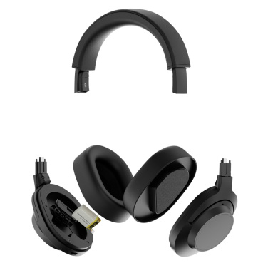 Logotrade promotional item image of: Irvine RCS recycled and repairable ANC wireless headphone