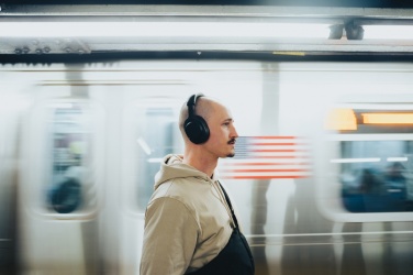 Logotrade promotional gifts photo of: Irvine RCS recycled and repairable ANC wireless headphone