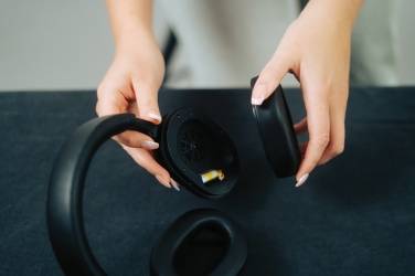 Logotrade advertising product image of: Irvine RCS recycled and repairable ANC wireless headphone