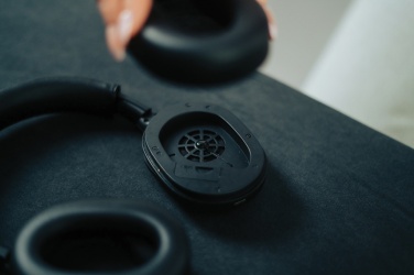 Logotrade promotional item image of: Irvine RCS recycled and repairable ANC wireless headphone