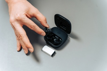 Logo trade promotional merchandise picture of: Lakewood RCS recycled and repairable wireless earbuds