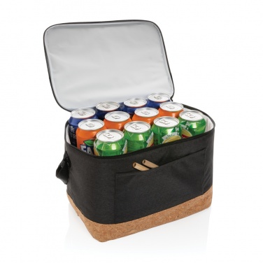 Logo trade promotional gifts picture of: Impact AWARE™ XL RPET two tone cooler bag with cork detail