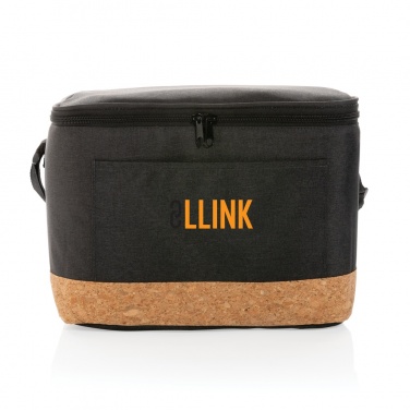 Logo trade corporate gift photo of: Impact AWARE™ XL RPET two tone cooler bag with cork detail