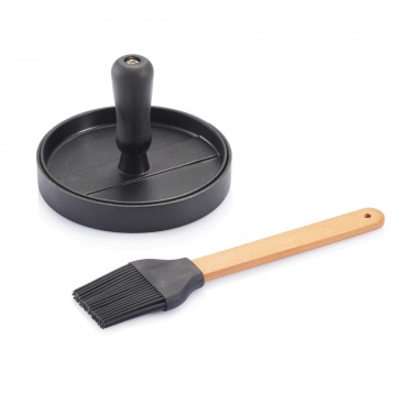 Logo trade advertising products image of: BBQ set with hamburger press and brush