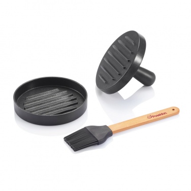 Logotrade promotional gift image of: BBQ set with hamburger press and brush