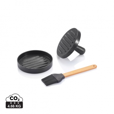Logotrade business gift image of: BBQ set with hamburger press and brush