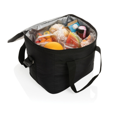 Logo trade promotional gifts image of: Pedro AWARE™ RPET deluxe cooler bag with 5W solar panel