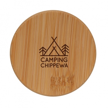 Logotrade advertising product image of: Double wall borosilicate glass with bamboo lid 250ml 2pc set