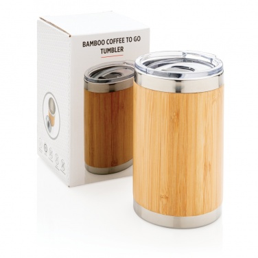 Logo trade corporate gift photo of: Bamboo coffee to go tumbler