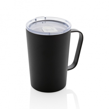 Logotrade promotional product picture of: RCS Recycled stainless steel modern vacuum mug with lid