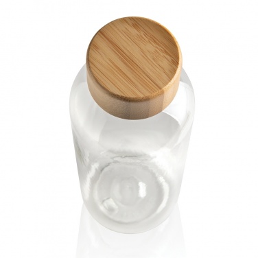 Logo trade advertising products picture of: RCS RPET bottle with bamboo lid