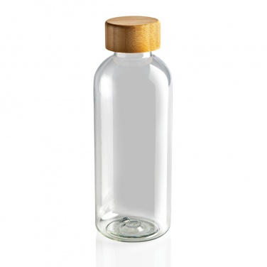 Logo trade promotional items image of: RCS RPET bottle with bamboo lid