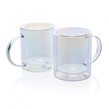 Logotrade promotional product picture of: Deluxe double wall electroplated glass mug