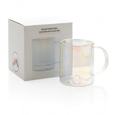 Logotrade promotional giveaway picture of: Deluxe double wall electroplated glass mug