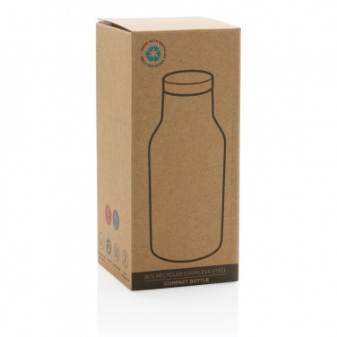 Logo trade promotional gifts image of: RCS Recycled stainless steel compact bottle