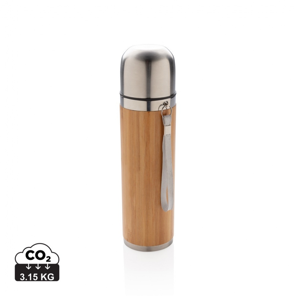 Logo trade promotional products picture of: Bamboo vacuum travel flask