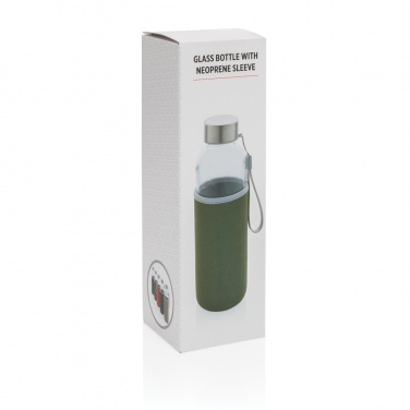 Logotrade promotional merchandise image of: Glass bottle with neoprene sleeve