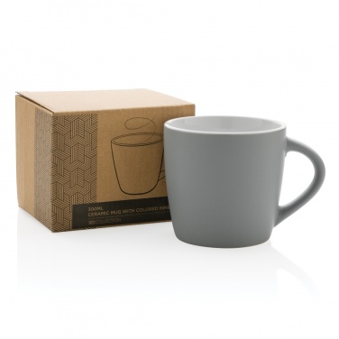Logo trade promotional giveaways image of: Ceramic mug with coloured inner 300ml