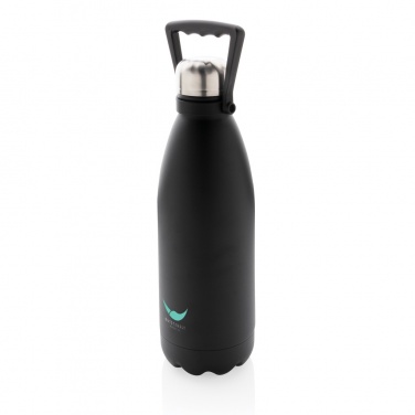 Logo trade promotional gifts image of: RCS Recycled stainless steel large vacuum bottle 1.5L