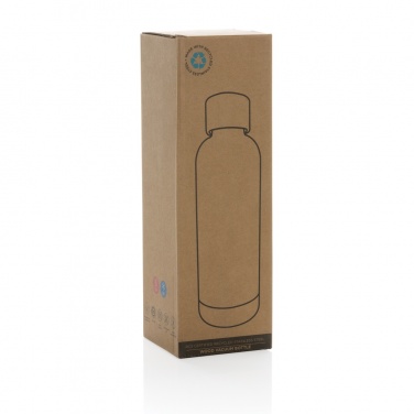 Logotrade promotional product picture of: Wood RCS certified recycled stainless steel vacuum bottle