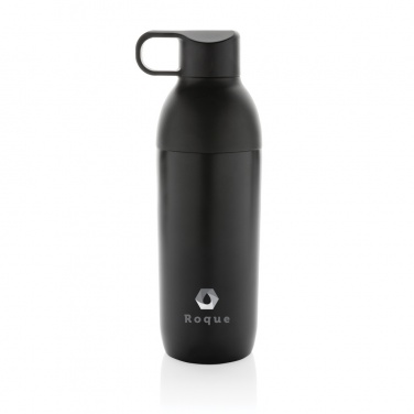 Logo trade promotional merchandise image of: Flow RCS recycled stainless steel vacuum bottle