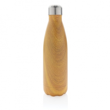 Logotrade business gifts photo of: Vacuum insulated stainless steel bottle with wood print