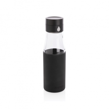 Logo trade advertising product photo of: Ukiyo glass hydration tracking bottle with sleeve