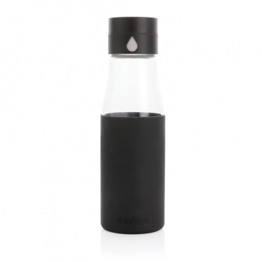 Logotrade promotional items photo of: Ukiyo glass hydration tracking bottle with sleeve