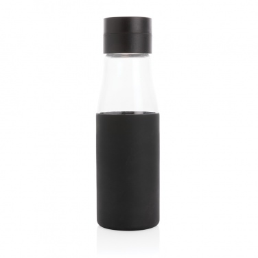 Logotrade promotional gift image of: Ukiyo glass hydration tracking bottle with sleeve