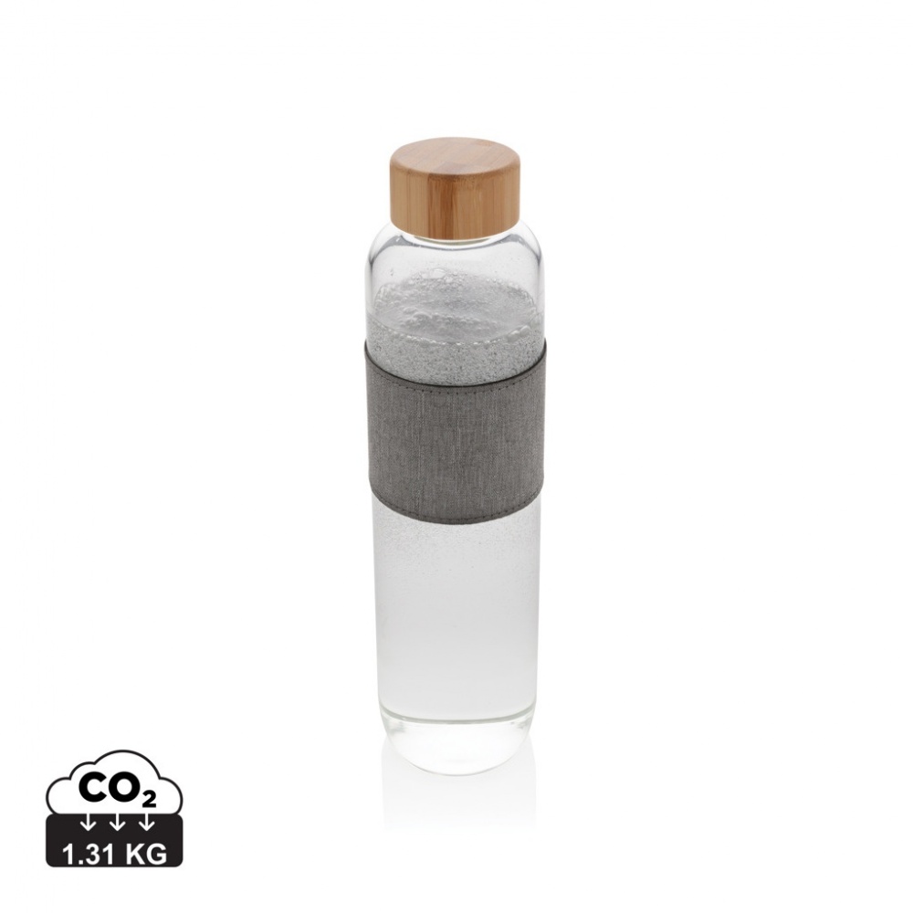Logo trade promotional products picture of: Impact borosilicate glass bottle with bamboo lid