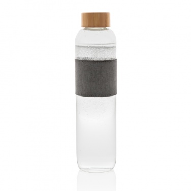 Logo trade advertising product photo of: Impact borosilicate glass bottle with bamboo lid