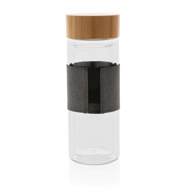 Logotrade promotional item image of: Impact double wall borosilicate glass bottle