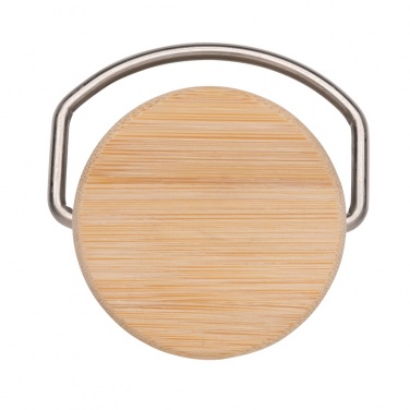 Logo trade promotional products image of: Modern stainless steel bottle with bamboo lid