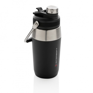 Logo trade business gifts image of: Vacuum stainless steel dual function lid bottle 500ml
