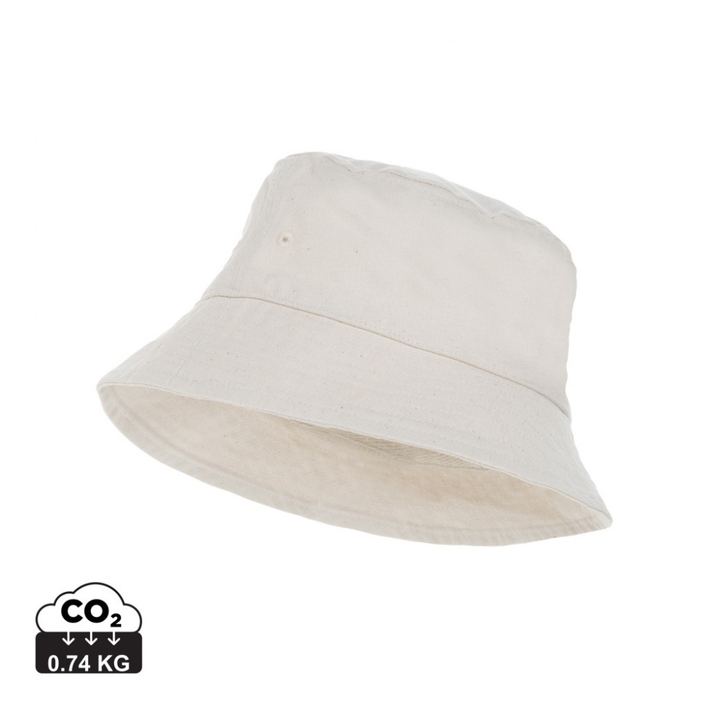 Logo trade advertising products image of: Impact Aware™ 285 gsm rcanvas one size bucket hat undyed