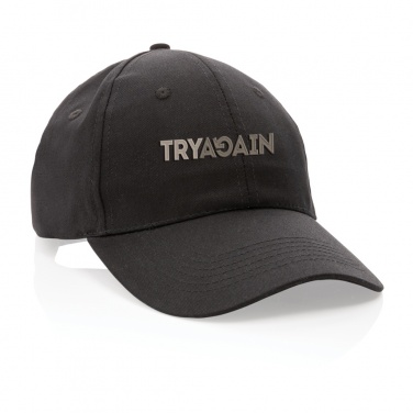 Logo trade promotional giveaway photo of: Impact 6 panel 190gr Recycled cotton cap with AWARE™ tracer