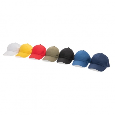 Logo trade promotional merchandise photo of: Impact 6 panel 190gr Recycled cotton cap with AWARE™ tracer